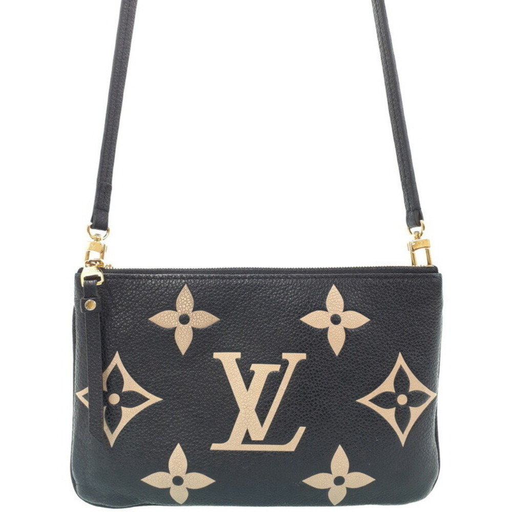 Louis Vuitton Bag Pochette Monogram Zip Shoulder Bicolor Double Empreinte - Picture 2 of 8